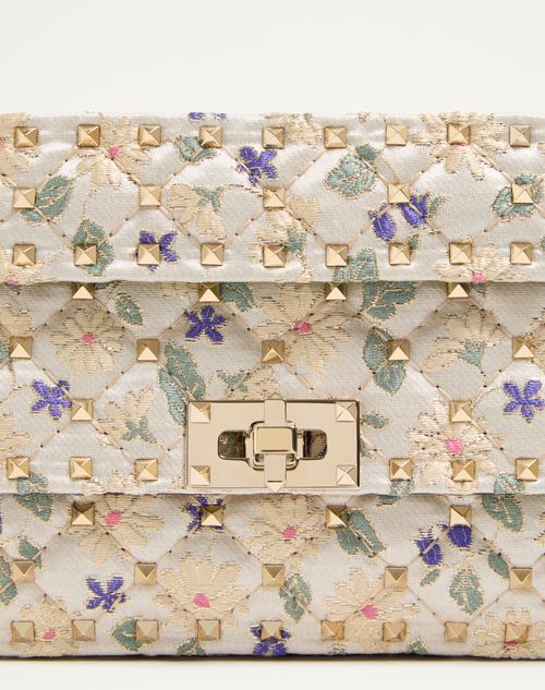 Valentino Garavani - Valentino Garavani Rockstud Spike Small Jacquard Bag - Multicolour - Woman - Shoulder Bags